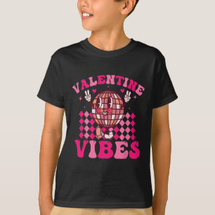 Groovy Checkered Valentine Vibes Valentinstag Gi T-Shirt