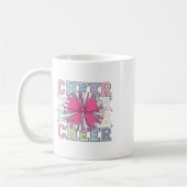Groovy Cheer Coquette Bow Cheerleader Lover Cheer Kaffeetasse (Links)