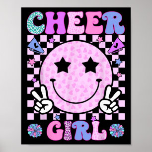 Groovy Cheer Girl Cheerleading Cheerleader Frauen Poster