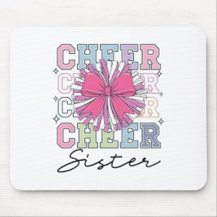 Groovy Cheer Schwester Kokette Schleife Cheerleadi Mousepad