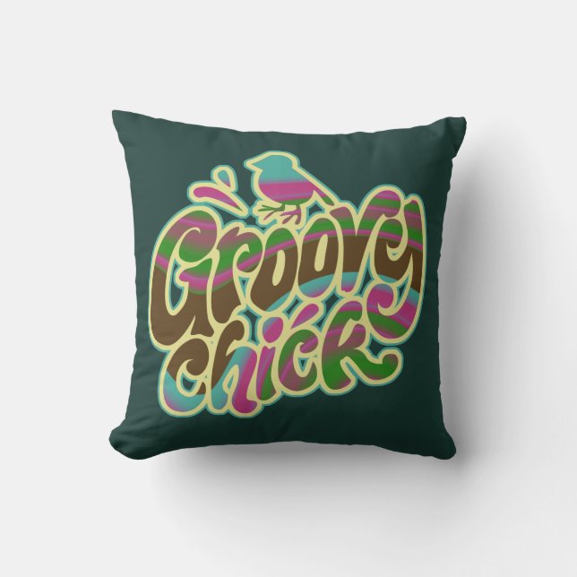 Groovy Chick Kissen (Vorderseite)