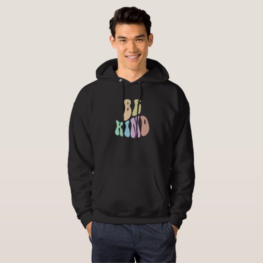 Groovy CHOOSE KIND Be Retro Kindness Anti Bully Or Hoodie (Vorne ganz)