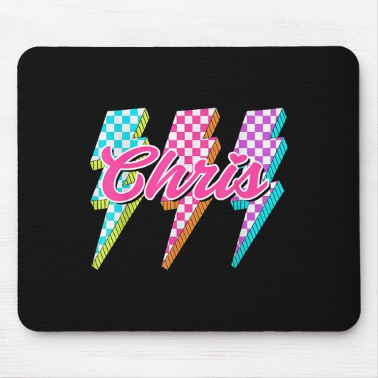 Groovy Chris Blitz Checkered I Love Meme  Mousepad (Vorne)