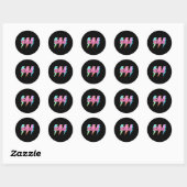 Groovy Chris Blitz Checkered I Love Meme Runder Aufkleber (Blatt)