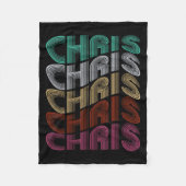 Groovy Chris D Name I Love Chris 70,80's Meme  Fleecedecke (Vorderseite)