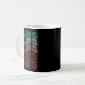 Groovy Chris D Name Ich liebe Chris 70er,80er Meme Kaffeetasse (Vorderseite Links)