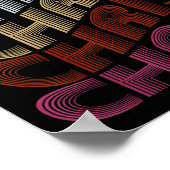 Groovy Chris D Name Ich liebe Chris 70er,80er Meme Poster (Ecke)