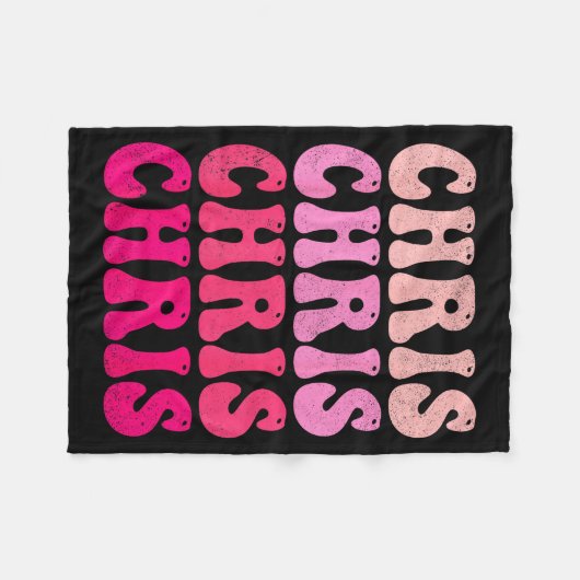 Groovy Chris First Name D I Love Chris Tees Meme  Fleecedecke (Vorderseite (Horizontal))