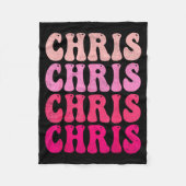 Groovy Chris First Name D I Love Chris Tees Meme  Fleecedecke (Vorderseite)