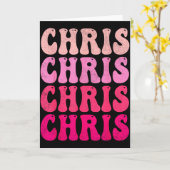Groovy Chris First Name D I Love Chris Tees Meme Karte (Gelbe Blume)