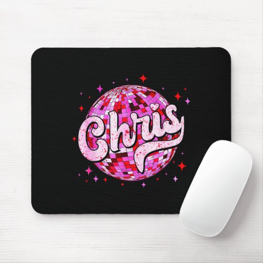 Groovy Chris First Name D I Love Chris Tees Meme  Mousepad (Mit Mouse)