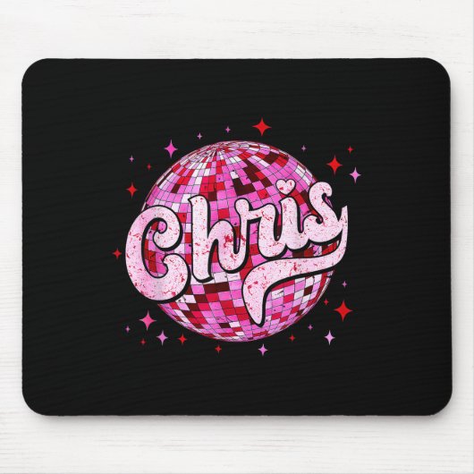 Groovy Chris First Name D I Love Chris Tees Meme Mousepad (Vorne)