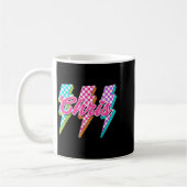 Groovy Chris Lightning Bolt Checkered I Love Meme  Kaffeetasse (Links)
