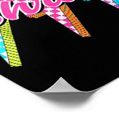 Groovy Chris Lightning Bolt Checkered I Love Meme  Poster (Ecke)