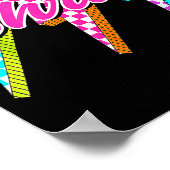 Groovy Chris Lightning Bolt Checkered I Love Meme Poster (Ecke)