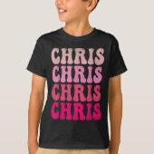 Groovy Chris Vorname D I Liebe Chris T-Shirts Meme (Vorderseite)