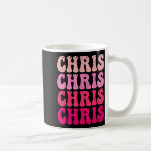 Groovy Chris Vorname D Ich liebe Chris T-Shirts Me Kaffeetasse