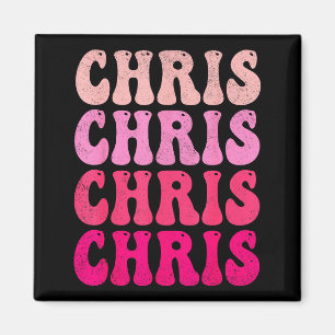 Groovy Chris Vorname D Ich Liebe Chris Tees Meme Magnet
