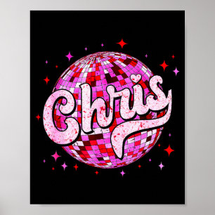 Groovy Chris Vorname D Ich Liebe Chris Tees Meme  Poster