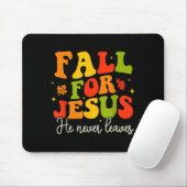 Groovy Christian Sayings Halloween Fall For Jesus Mousepad (Mit Mouse)