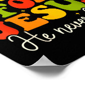 Groovy Christian Sayings Halloween Fall For Jesus  Poster (Ecke)