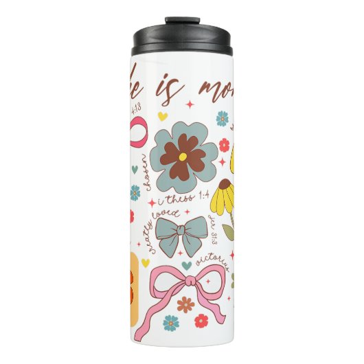 Groovy Christlich ist sie Mama Design Thermosbecher (Vorderseite)