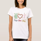 Groovy Christlich Peace Liebe Jesus T-Shirt (Vorderseite)