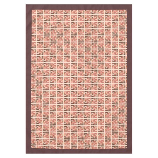 Groovy Christmas 70s Pastel Smiling Emoji Funky Tischdecke (Vorderseite)