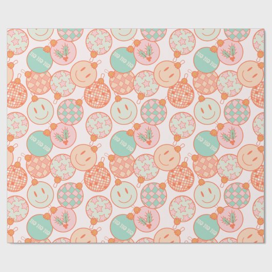 Groovy Christmas Balls Geschenkpapier (Flach)