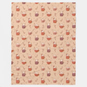 Groovy Christmas Blanket Retro Pastel Holiday Vibe Fleecedecke (Vorderseite)