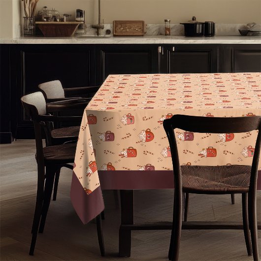Groovy Christmas Cloth 70s Pastel Vintage Vibes Tischdecke