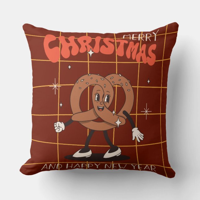 Groovy Christmas Day Throw Kissen (Vorderseite)