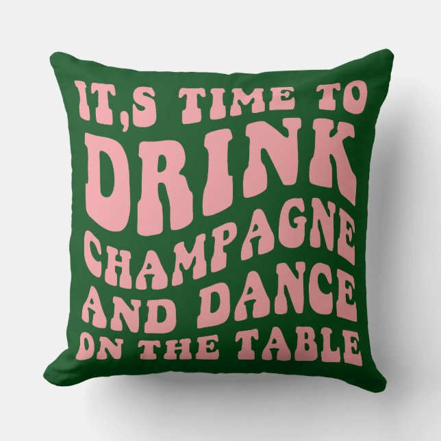 Groovy Christmas Day Throw Kissen (Vorderseite)