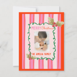 Groovy Christmas Doodle Photo Feiertagskarte