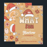 Groovy Christmas Geburtstagseinladung | Winter Einladung<br><div class="desc">Groovy Weihnachten Geburtstag Einladung. Bereit,  von dir personalisiert zu sein!</div>