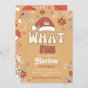 Groovy Christmas Geburtstagseinladung   Winter Einladung