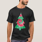 Groovy Christmas Gefärbte Krawatte Tree Tye Die T- T-Shirt (Vorderseite)