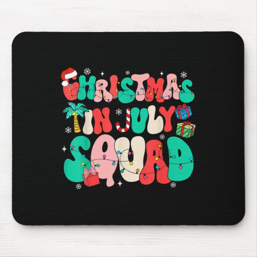 Groovy Christmas im Juli Squad Hawaii Beach Summer Mousepad (Vorne)