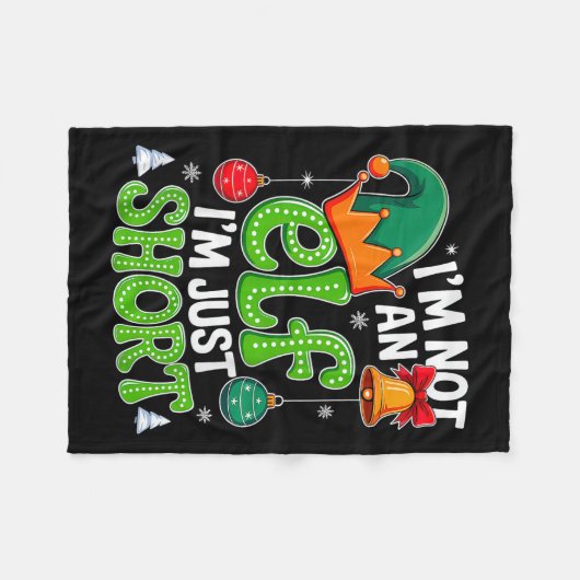 Groovy Christmas Im nicht ein Elf nur Kurzen Xmas  Fleecedecke (Vorderseite (Horizontal))