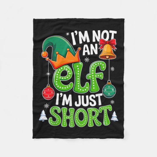 Groovy Christmas Im nicht ein Elf nur Kurzen Xmas  Fleecedecke (Vorderseite)