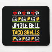 Groovy Christmas Jingle Bells Taco Shells Ugly Xma Mousepad (Vorne)