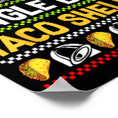 Groovy Christmas Jingle Bells Taco Shells Ugly Xma Poster (Ecke)