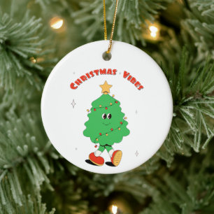 Groovy Christmas Mascot, Weihnachtsbaum Keramik Ornament