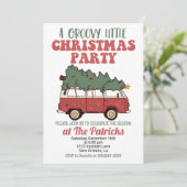 Groovy Christmas Party Einladung (Stehend Vorderseite)