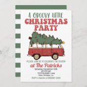 Groovy Christmas Party Einladung (Vorne/Hinten)