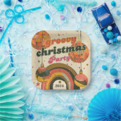 Groovy Christmas Party Retro 70er Jahre Thema Pappteller (Party)