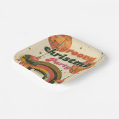 Groovy Christmas Party Retro 70er Jahre Thema Pappteller (Gewinkelt)