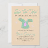 Groovy Christmas Party Ugly Sweater Event Einladung (Vorderseite)