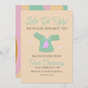 Groovy Christmas Party Ugly Sweater Event Einladung