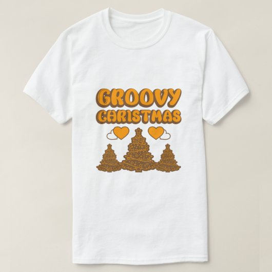 "Groovy Christmas" Retro 70s Style Holiday T-Shirt (Design vorne)